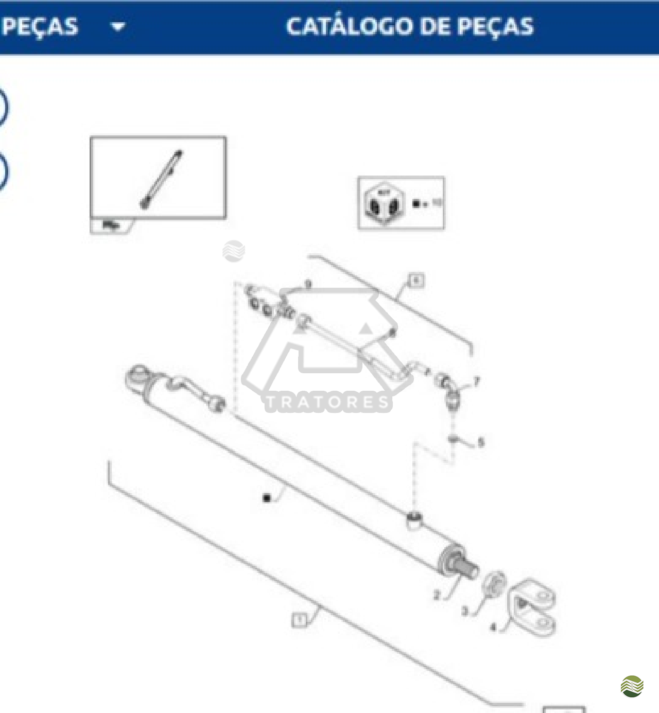 Cilindro hidráulico 84461647 cnh 